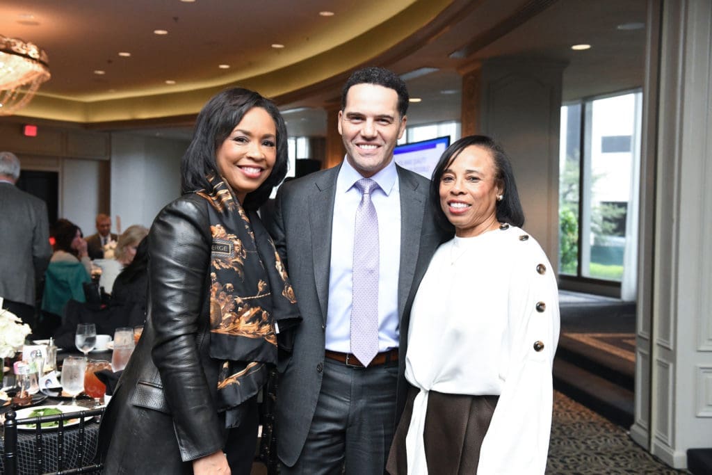 Gina Gaston, Steve Pemberton and Phyllis Williams at El Centro  de Corazón luncheon (Photo by Daniel Ortiz)
