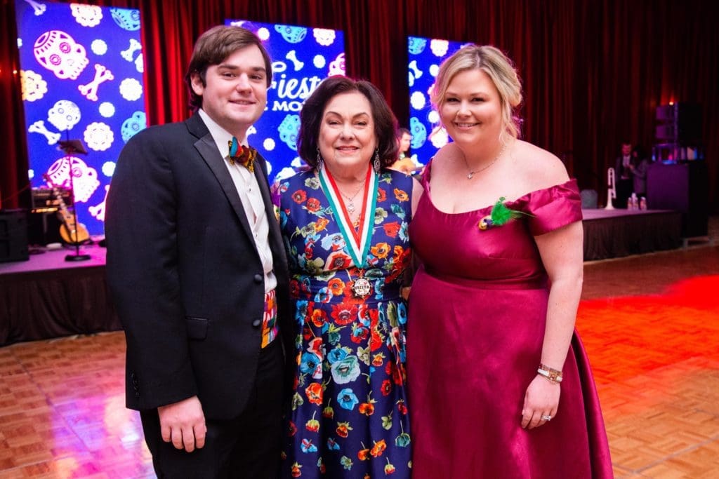 Hugh Roy Cullen, Rose Cullen, Jennifer McCord Anderson celebrate the Knights of Momus Fiesta de Momus at The Grand 1894 Opera House in Galveston (Photo by Michelle Watson/CatchlightGroup.com)