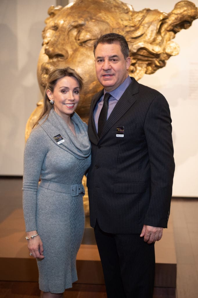Liliana Molina & Mauricio Vallejo at the Houston Symphony Young Associates Council party at Art of the World Gallery (Photo by Wilson Parish)