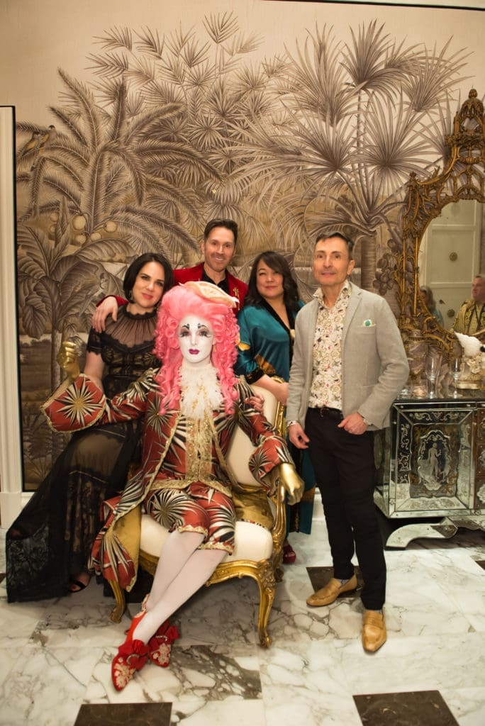 Prince Poppycock holds court with Jenna McPhail, Dennis Brackeen, Linda Chan, Blake Karambis at Moxie. (Photo by Emile C. Browne)