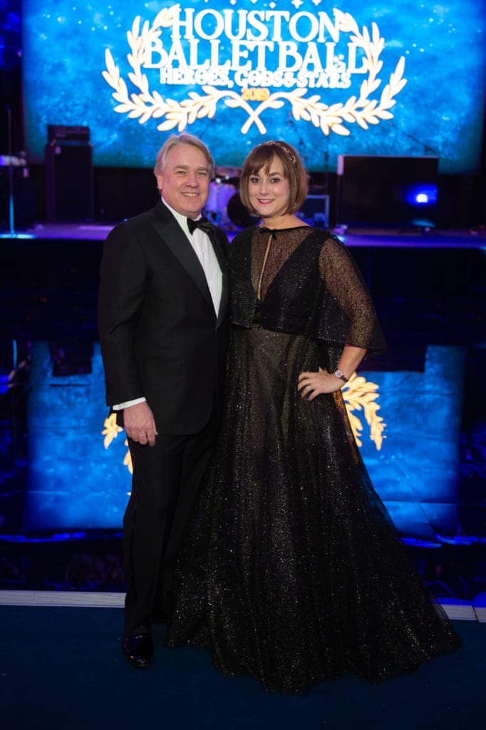 Reggie & Leigh Smith at the 2019 Houston Ballet Ball, which she chaired with Kelley Lubanko. (Photo by Wilson Parish)
