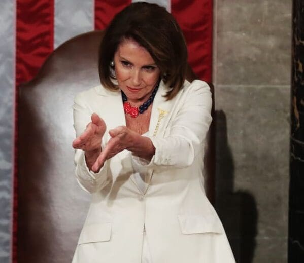 Nancy Pelosi proudly wore a Houston necklace during her State of the Union moment.