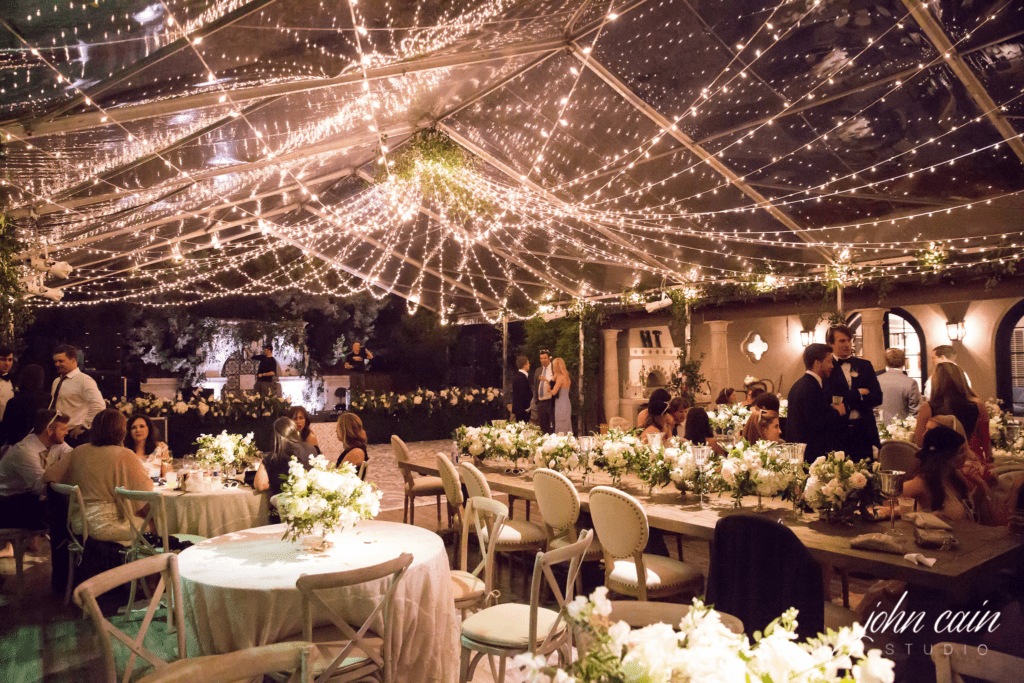 They danced under a dazzling canopy of fairy lights. (Photo by John Cain Photography)