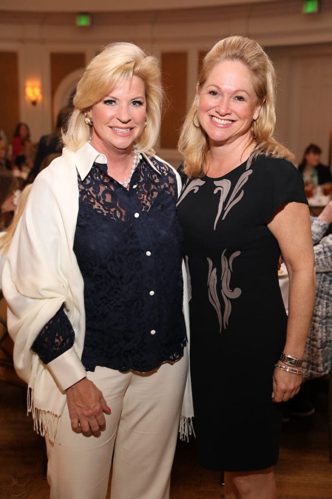 Julie Shannon, Kiki Wilson at the Friends of Nursing luncheon. (Photo by Priscilla Dickson)