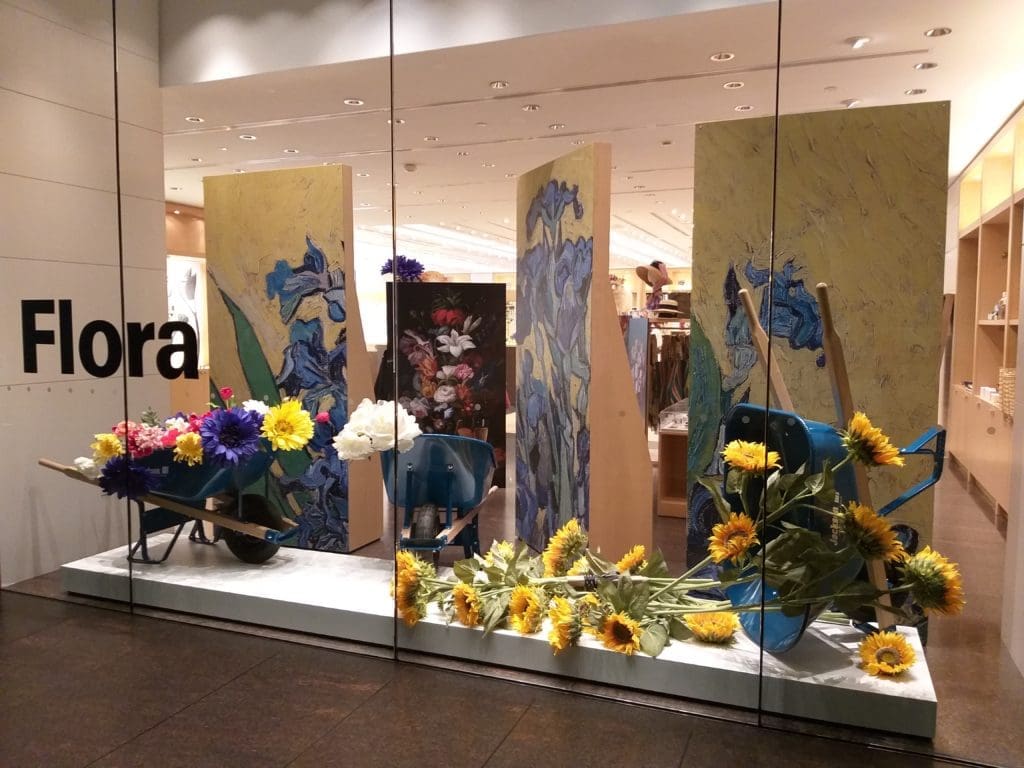 Buoyant MFAH Shop windows belong to Van Gogh. 