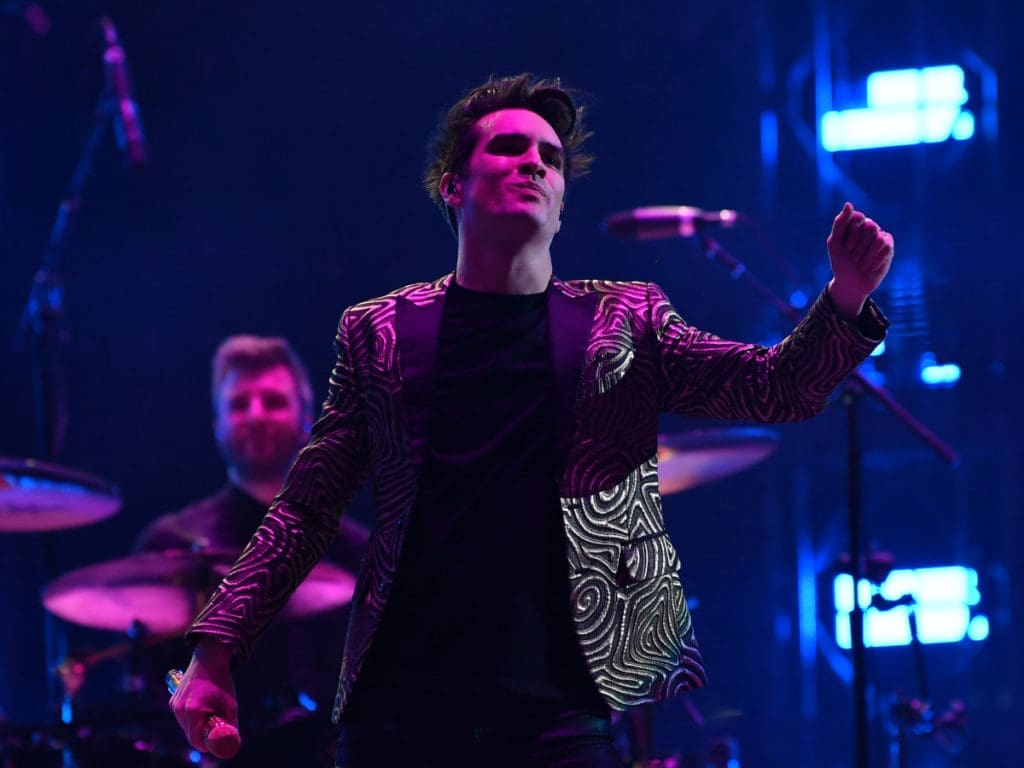 Panic! At the Disco frontman Brendon Urie knows how to seize a stage, even the Houston Rodeo's star shaped one. (Photo courtesy Houston Livestock Show and Rodeo.)