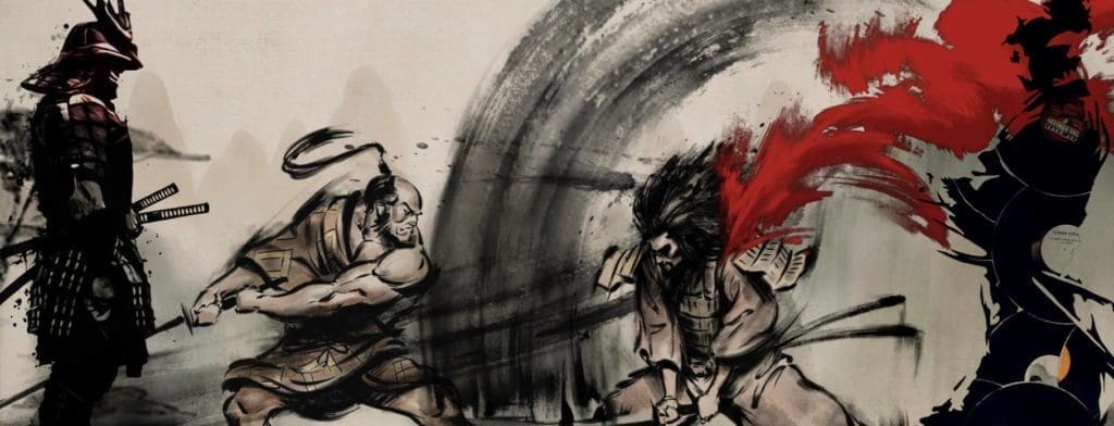 The decor at Akai includes a painting of samurais. Courtesy of Akai