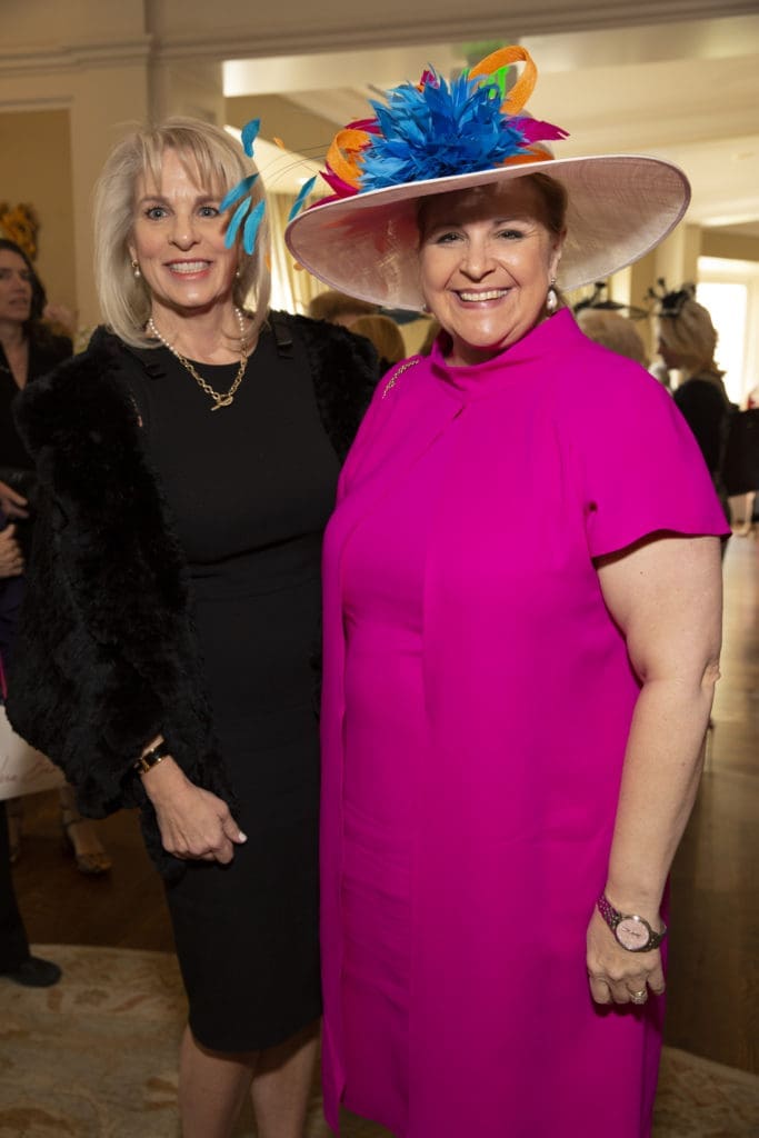 Bethany McCann, DeeDee Marsh at the Easter Seals of Greater Houston Hats Off to Mothers luncheon. (Photo by Jenny Antill Clifton)