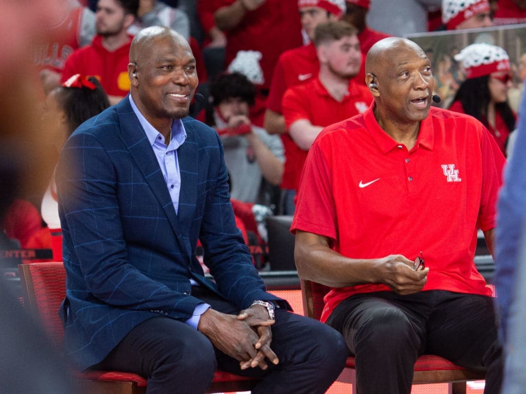 Hakeem Olajuwon and Elvin Hayes both changed basketball in Houston. (Photo by F. Carter Smith)