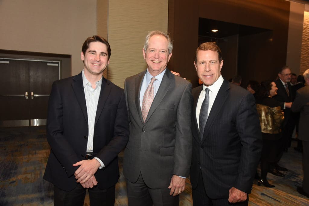 Edward Heap, Mark Sepulveda, Tom Melody at the opening of the InterContinental Houston Medical Center Hotel. (Photo by Alexander's Fine Portrait Design)