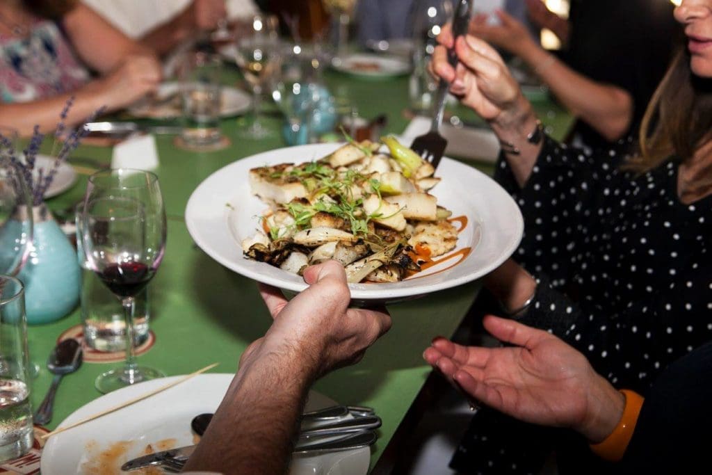 Family-style dinner from Chefs For Paws 2018 (Photo by Michelle Marlette)