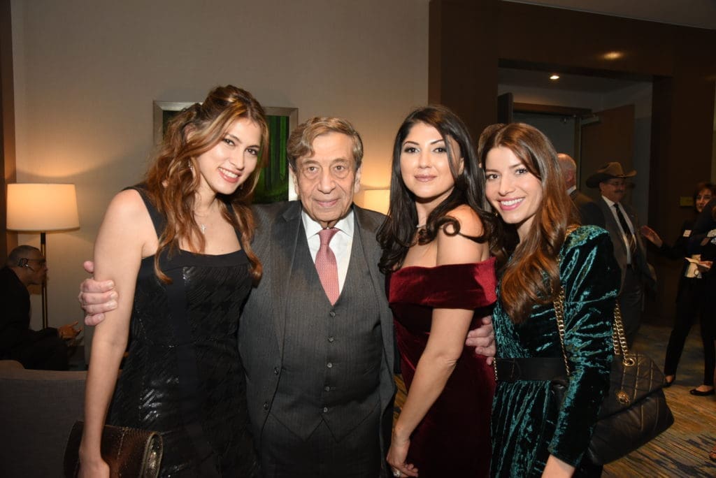 Giselle Aboud, Monzer Hourani, Jennifer Elmas, Olivia Reagan at the opening of Hourani's InterContinental Houston Medical Center Hotel. (Photo by Alexander's Fine Portrait Design)