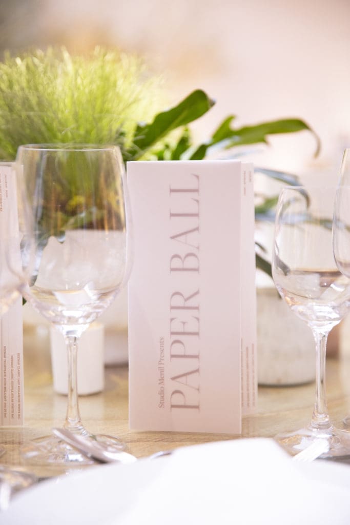 The night's programs introduced the paper theme at Studio Menil's Paper Ball. (Photo by Jenny Antill Clifton)