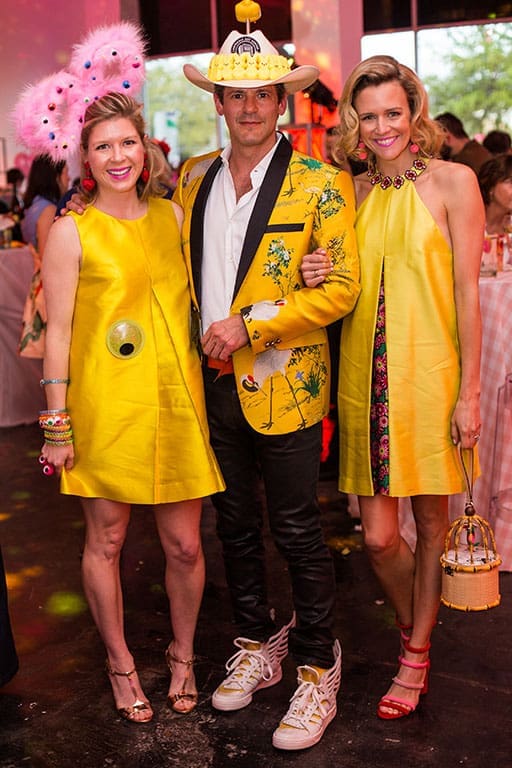 Illa Gaunt, Justin Segal, Lyndsey Zorich at Lawndale's A Kitschy Evening (Photo by Laura Burlton)