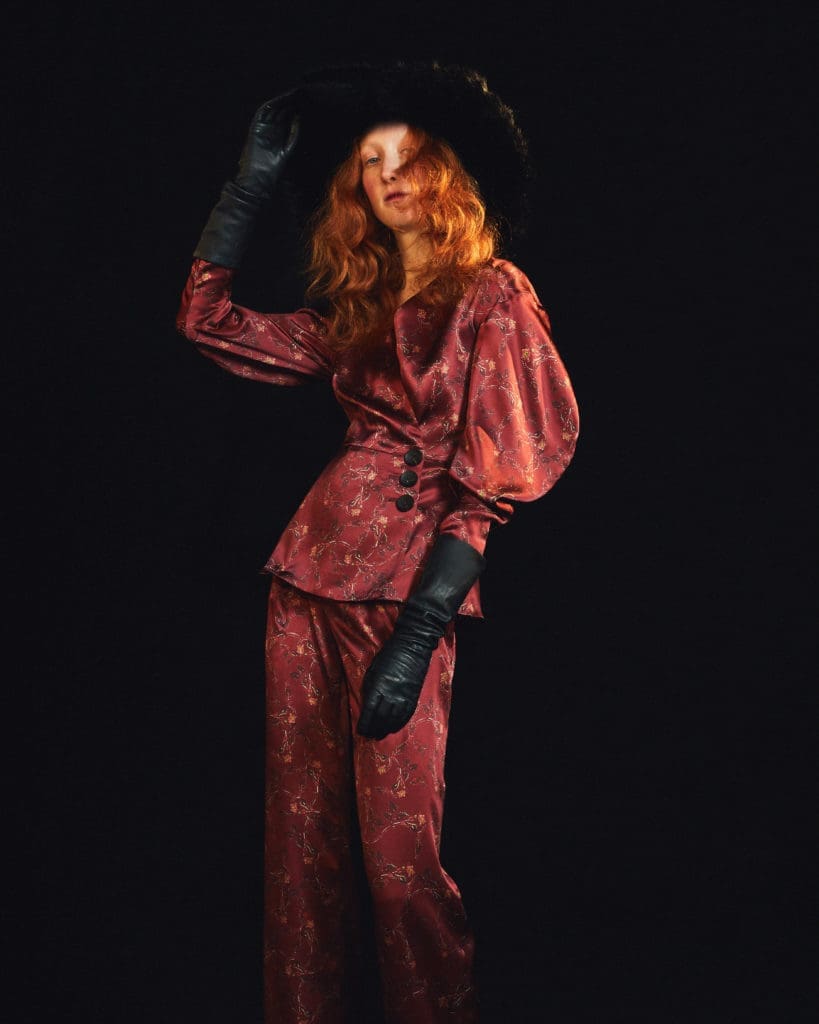 Amir Taghi embroidered blazer with Elizabethan sleeves and trousers. (Photo by Amir Taghi)