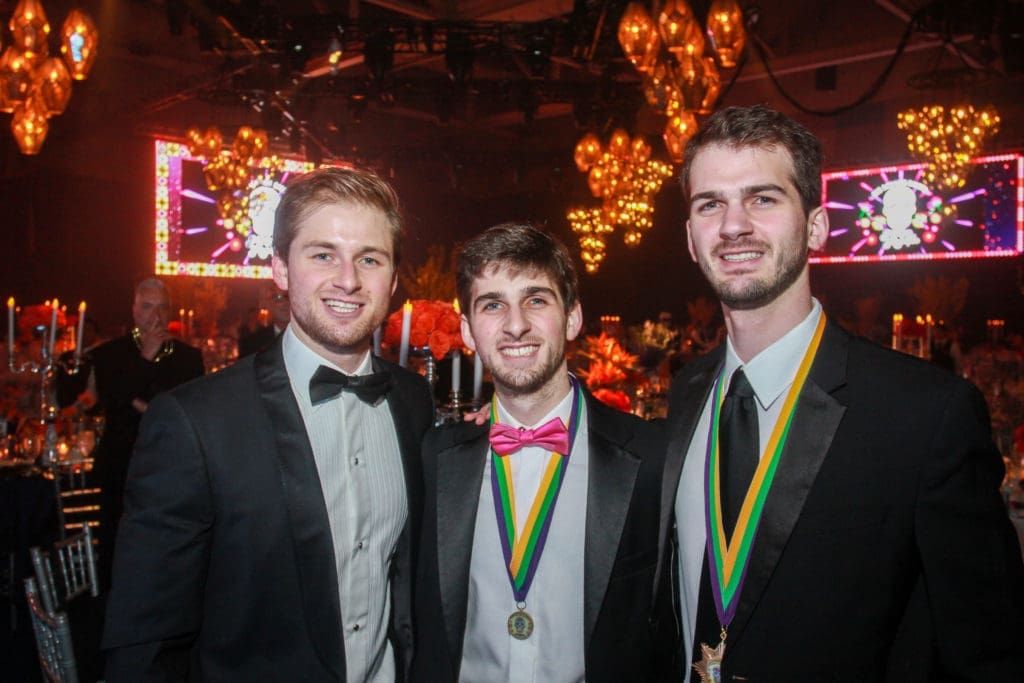 Patrick, Blake and Michael Fertitta at t 2019 he San Luis Salute at the San Luis Salute gala in Galveston. (Photo by Gary Fountain)