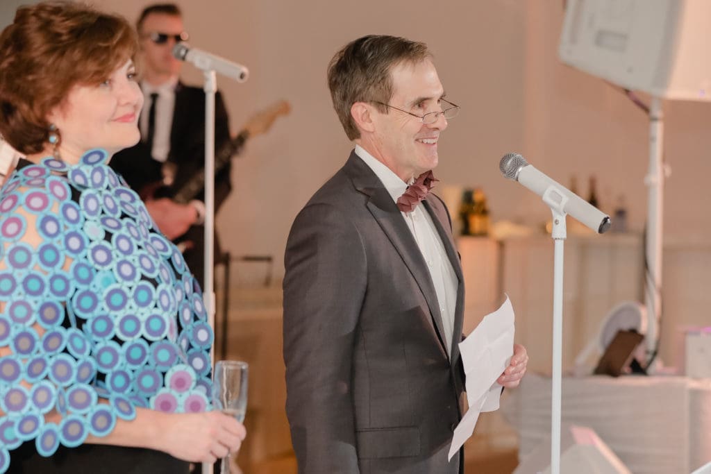 Rebecca Rabinow, Doug Lawing at Studio Menil's Paper Ball (Photo by Jenny Antill Clifton)