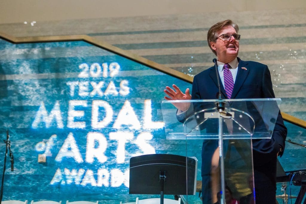 Lieutenant Governor Dan Patrick at the Texas Medal of Arts Awards in Austin. (Tyler Schmitt Photo)
