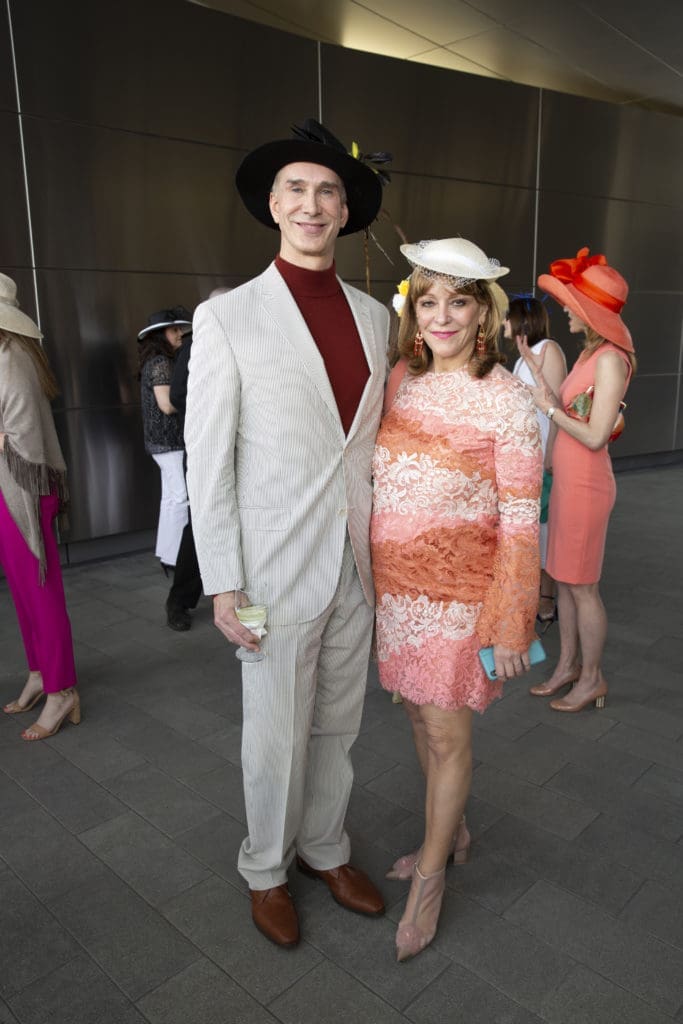 Todd Waite, Franci Neely at the Hermann Park Conservancy 'Hats in the Park' luncheon. (Photo by Jenny Antill Clifton)