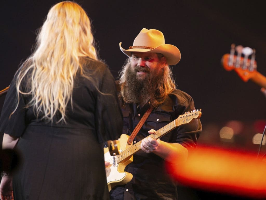 Chris Stapleton and his wife Morgane turned the Houston Rodeo into a love story. (Photo by F. Carter Smith )