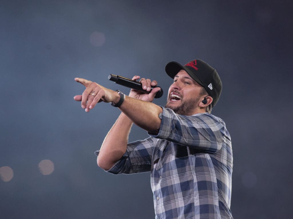 Luke Bryan has done it again — literally.  (Photo by F. Carter Smith )