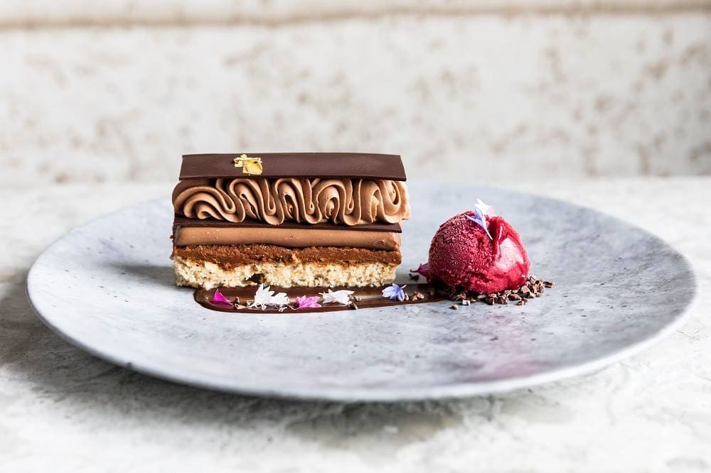 Chef Ryan Witcher's chocolate cake is famous for a reason. 