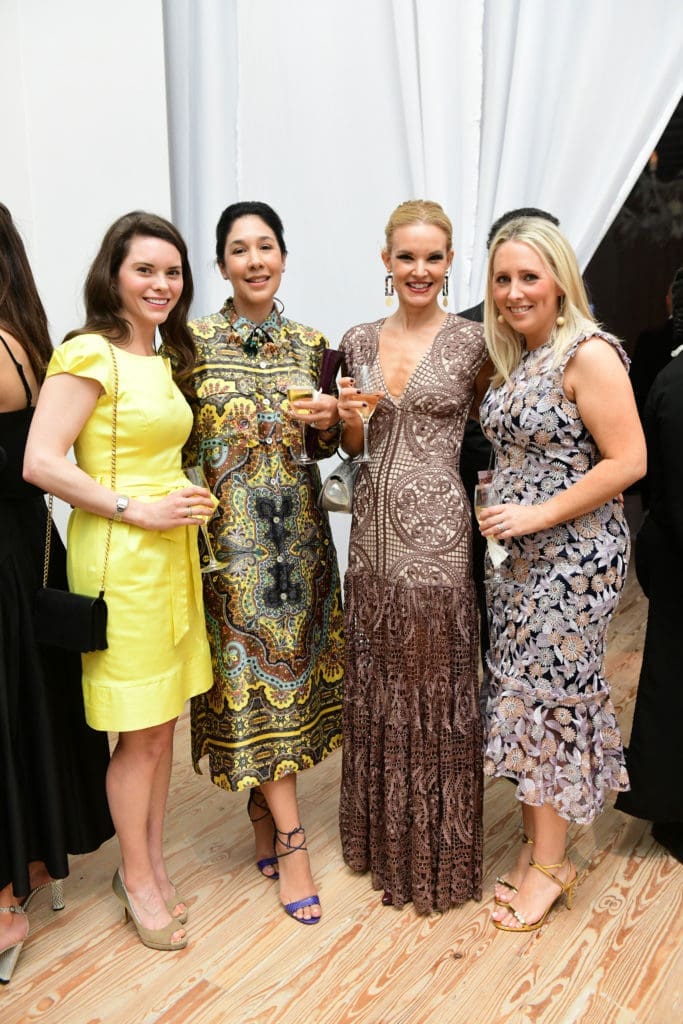 Sara Cain, Cali Alvarado Pettigrew, Liz Anders, Margot Hogan at the 2019 CAMH Gala and Art Auction (Photo by Daniel Ortiz)