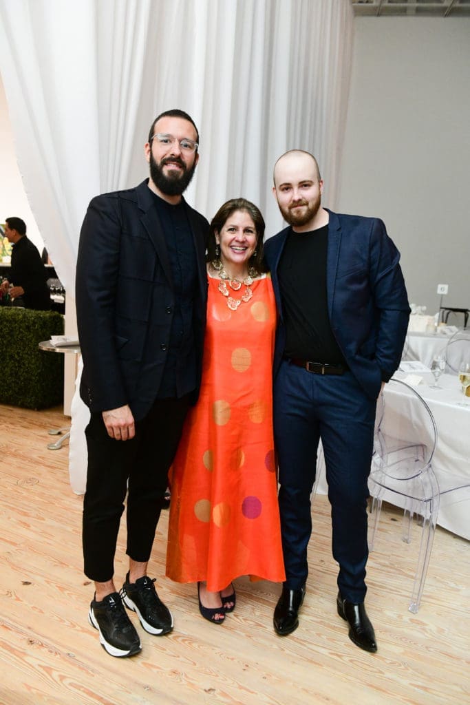 Christopher Scott, Libbie Masterson, Cody Fitzsimmons at the 2019 CAMH Gala and Art Auction (Photo by Daniel Ortiz)