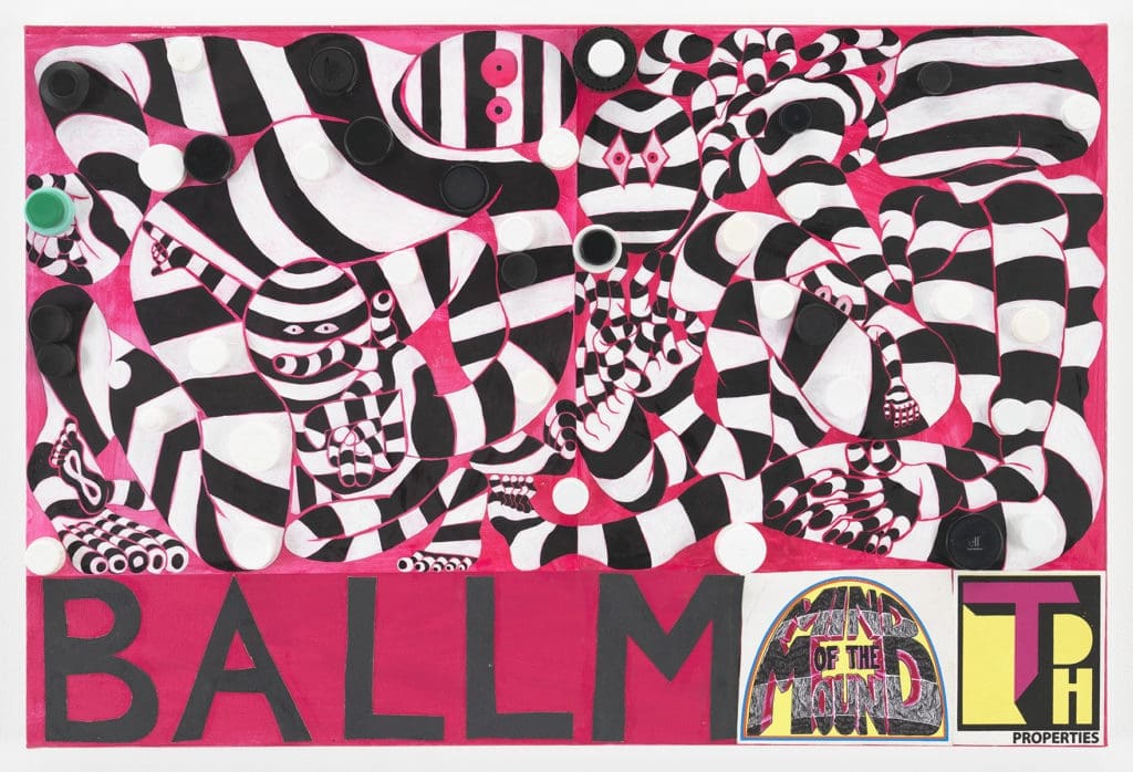 Trenton Doyle Hancock's "BALLMAT," 2018, at James Cohan Gallery