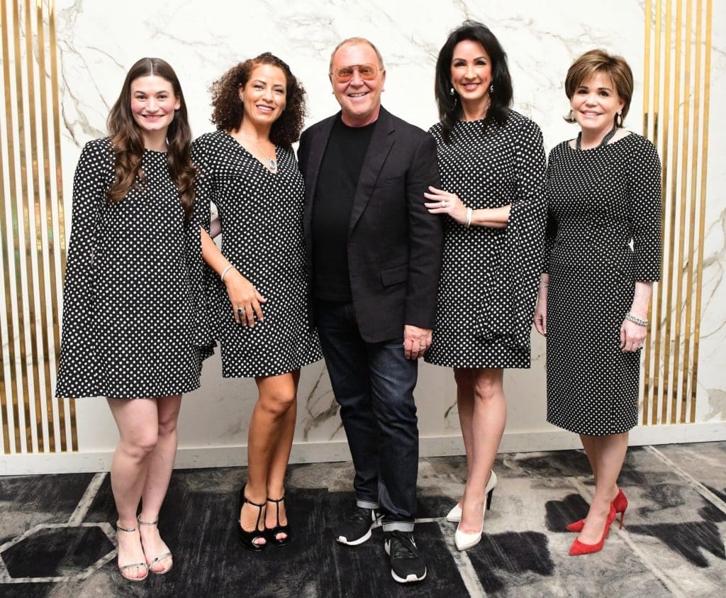 Michael Kors and his polka dot brigage at the Saks Fifth Avenue luncheon. (Photo by Daniel Ortiz)