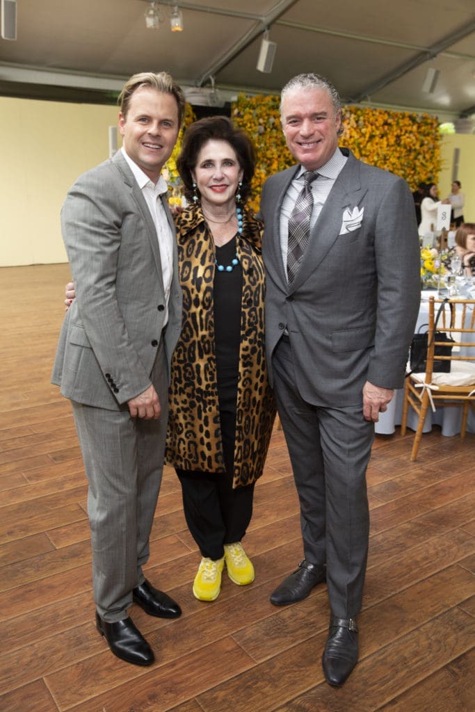 Adam Lippes, Elyse Lanier, Stephen Brunelle at the Bayou Bend Fashion Show & Luncheon. (Photo by Jenny Antill Clifton)
