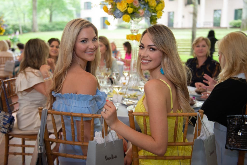 Astro wives Amy Cole, Daniella Rodriguez at the Bayou Bend Fashion Show & Luncheon  (Photo by Wilson Parish)