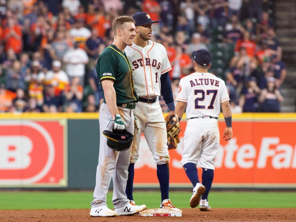 Carlos Correa is standing above the crowd again for the Houston Astros. (Photo by F. Carter Smith)