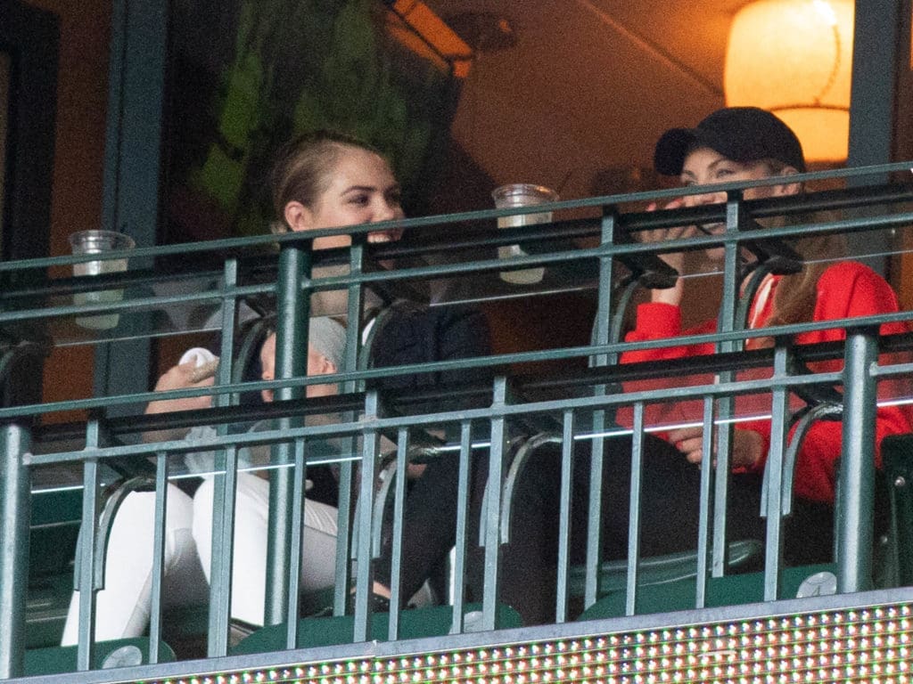 Kate Upton and baby Genevieve are already cheering on Justin Verlander at Minute Maid Park. (Photo by F. Carter Smith)
