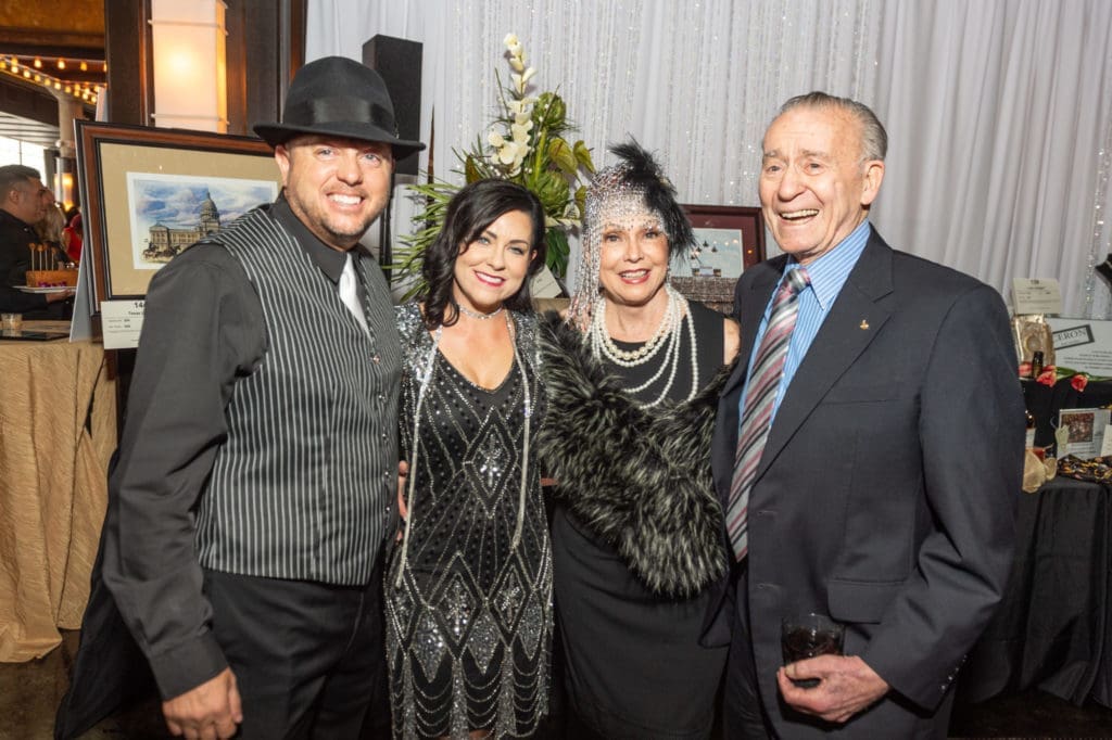 Joel & Sunshine Rogers, Dot & Walt Cunningham at the Be An Angel gala.  (Photo by Fulton Davenport, PWL Studio)