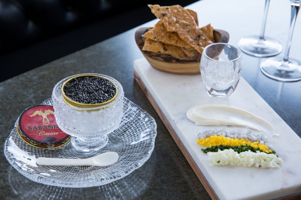 Caviar is on the menu at 1751 Sea and Bar. (Shannon O'Hara Photography)