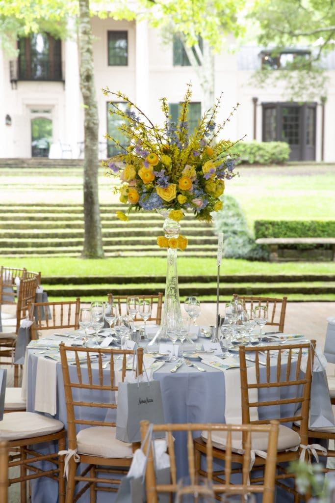Flowers at the Bayou Bend Fashion Show and Luncheon by Stems Custom Florals. (Photo by Jenny Antill Clifton)