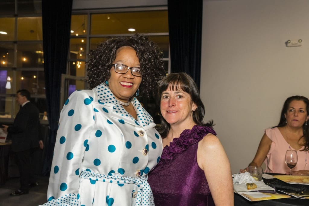 Donna Lacey, Angeline Gonzalez at the Joe Niekro Foundation Knuckle Ball. (Photo by Nikki Rosenberg)