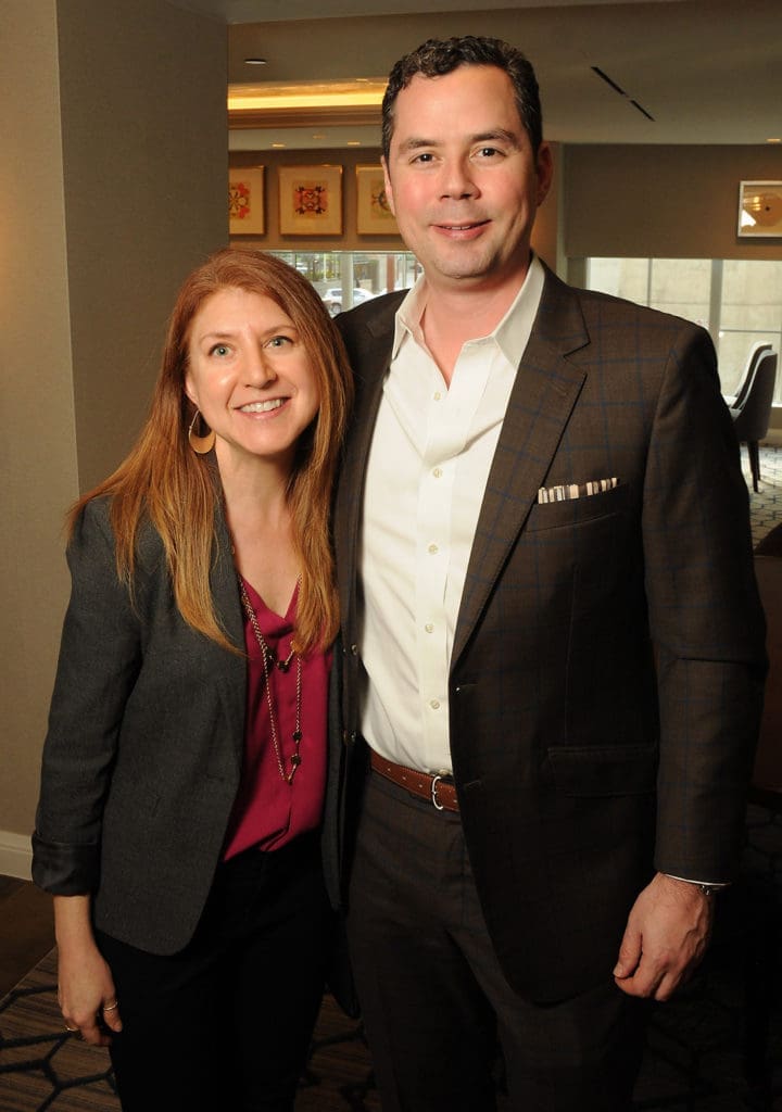 Elise Arnoult Miller, Claudio Gutierrez at the Contemporary@MFAH reception at the Lancaster Hotel (Photo by Dave Rossman)