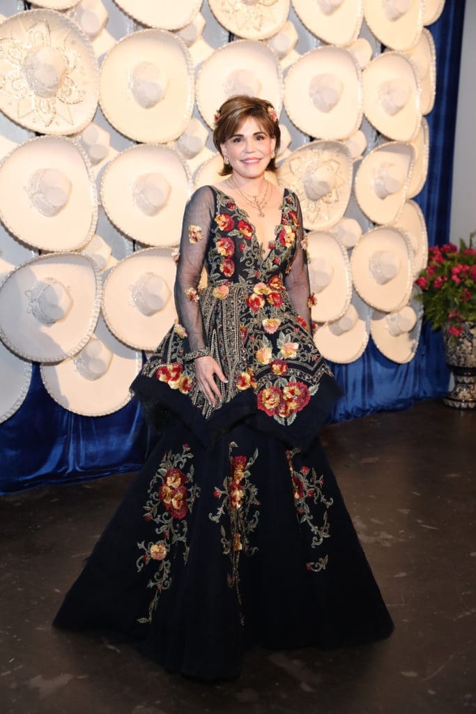 Hallie Vanderhider chose a floral Marchesa gown for the Houston Grand Opera Ball. (Photo by Priscilla Dickson)