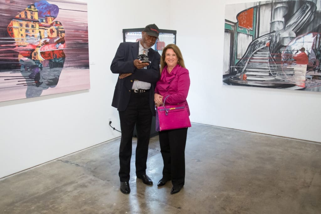 Eugene Foney, Deborah Colton at Heritage Auctions' Spring 2019 Luxury Accessories Preview at Deborah Colton Gallery (Photo by Emile C. Browne)