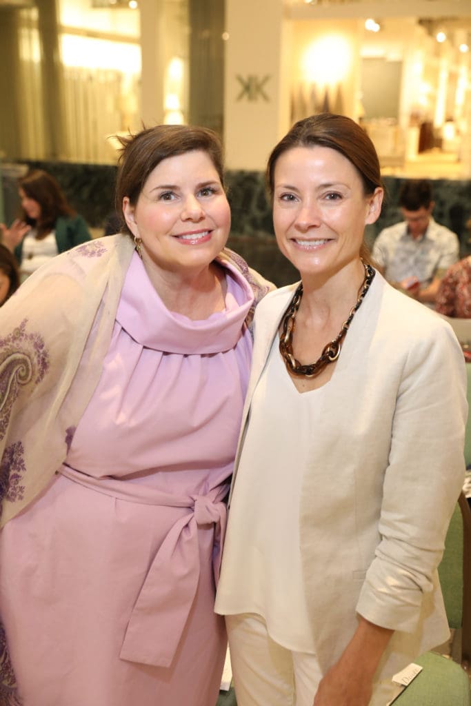 Kristen Weikel, Courtney Blair at Decorative Center Houston's  Spring Market. (Photo by Priscilla Dickson)
