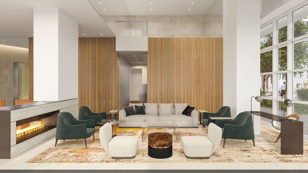La Colombe d'Or Hotel & Residences' lobby will include fireplaces and an elegant place to lounge.