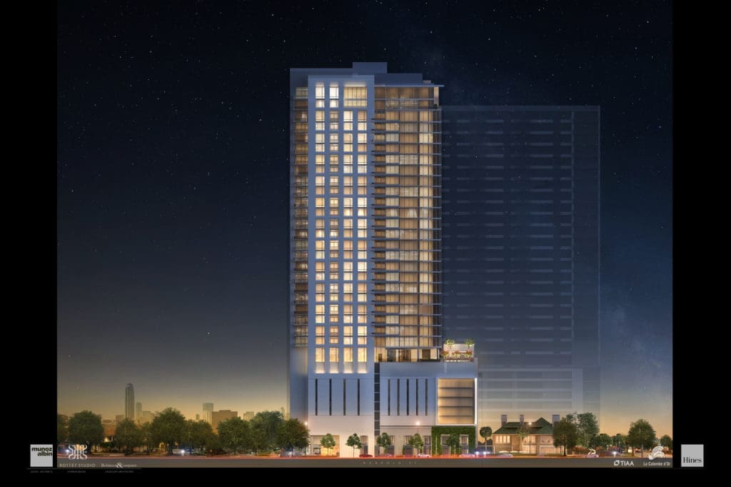 La Colombe d'Or Hotel & Residences ' 34-story tower will be a striking skyline addition.