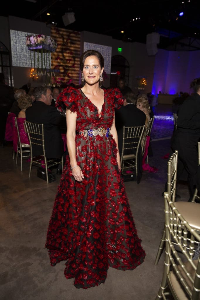 Marcia Vilas wore a custom-designed David Peck Couture gown to the Houston Grand Opera Ball. (Photo by Jenny Antill)