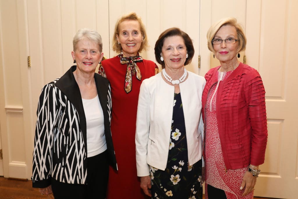 Nancy Hall, Gina Saour, Mary Lynn Marks and Ellen Stough at the  PARTNERS luncheon benefiting the Cizik School of Nursing at UTHealth. (Photo by Priscilla Dickson)