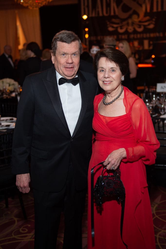 Richard & Ginni Mithoff at the Society for the Performing Arts Black & White Ball at Wortham Theater Center. (Photo by Wilson Parish)