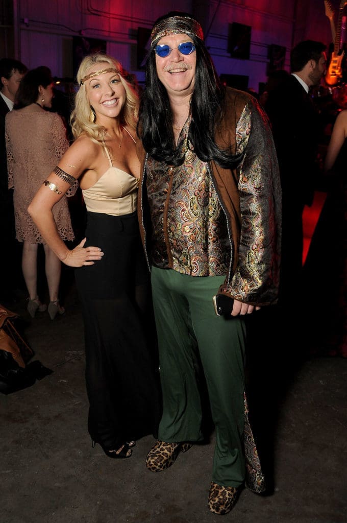 Samantha Lombardo and Glenn Vangolen at the 2016 Alley Theater Ball 'Peace, Love & Rock N' Roll' at Silver Street Studios. (Dave Rossman Photo)