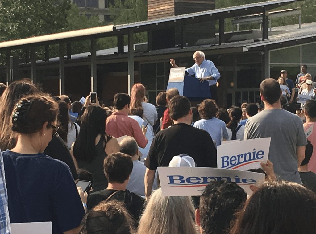 Inside Bernie Sanders’ Houston Rally — Tough Talk on Fossil Fuels, Protestors Escorted Out and the Ice Cream Man
