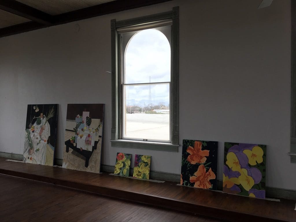 Contemporary Texas painting and a late 19th-century building in dialogue at 100 West. (Photo by Bradley Kerl) 